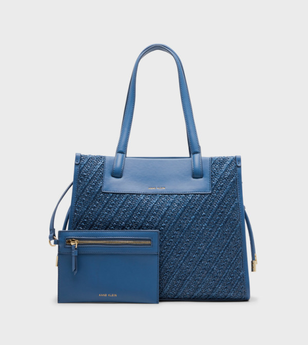 Textured Shoulder Bag with Purse