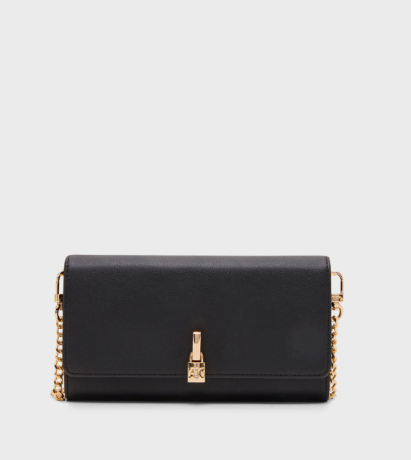 Textured Flap Long Wallet Bag