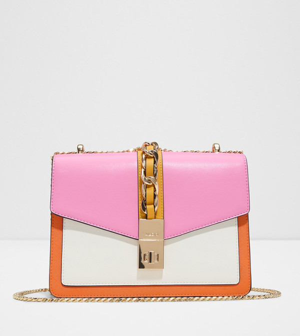 ANNONANAA Contrast Detail Flap Crossbody Bag