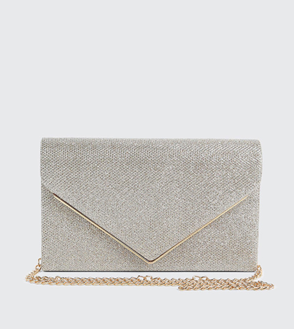 Texture Flap Envelope Clutch Bag