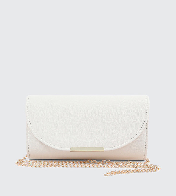 Textured Flap Envelope Clutch Bag
