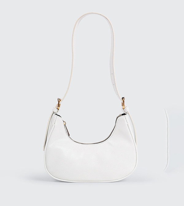 Textured Faux Leather Shoulder Bag