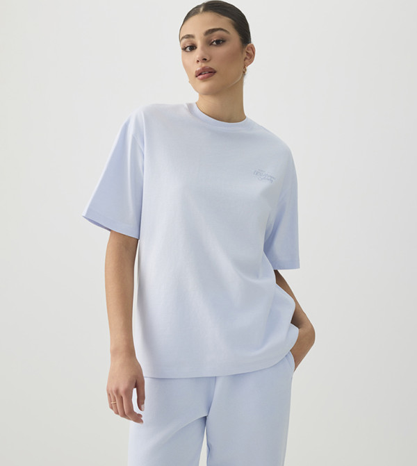 Print Detail Short Sleeves Oversized T-Shirt