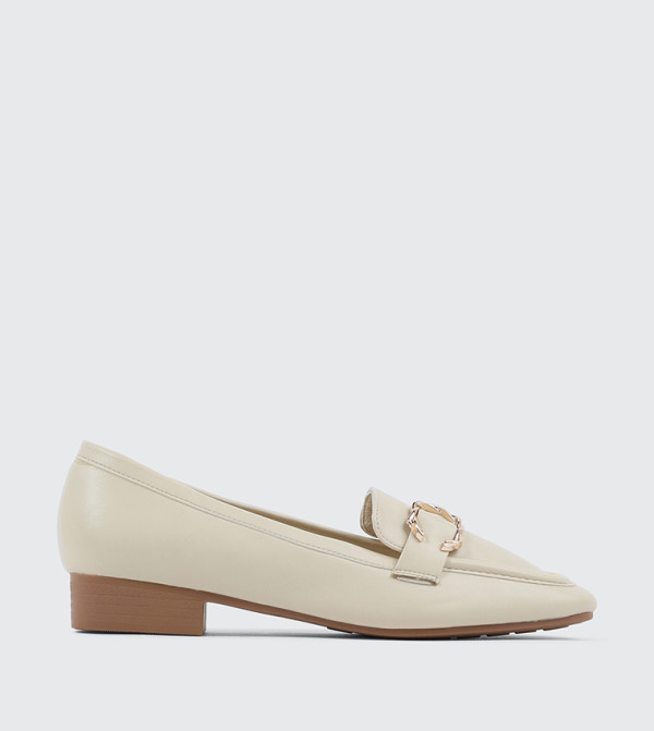 Faux Leather Square Toe Loafers