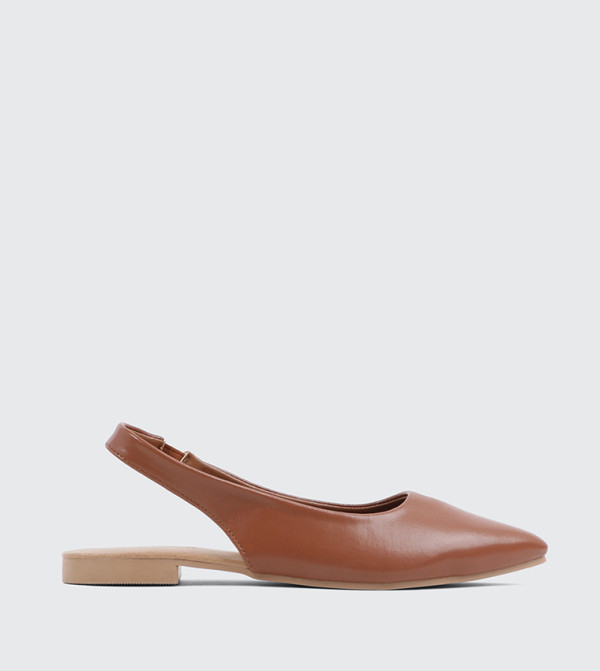 Pointed Toe Slingback Flat Shoes
