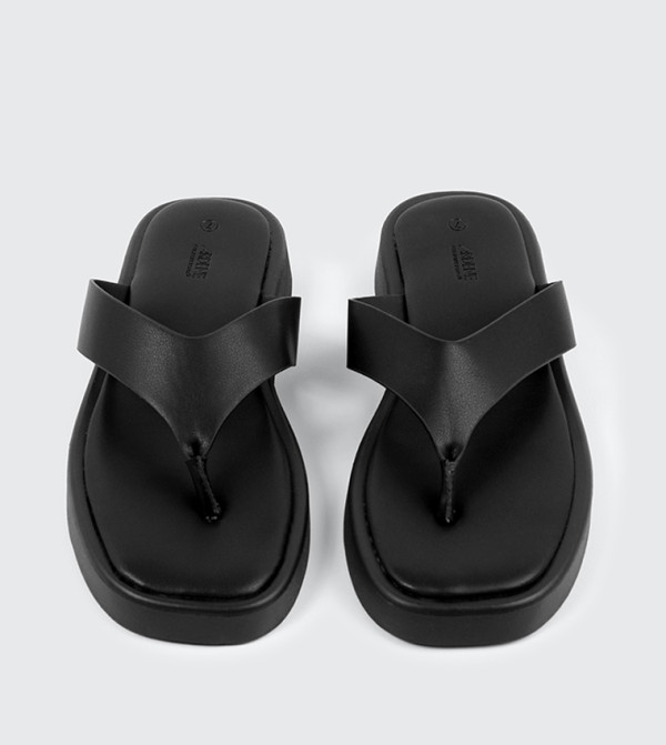 Square Toe Platform Flip Flops