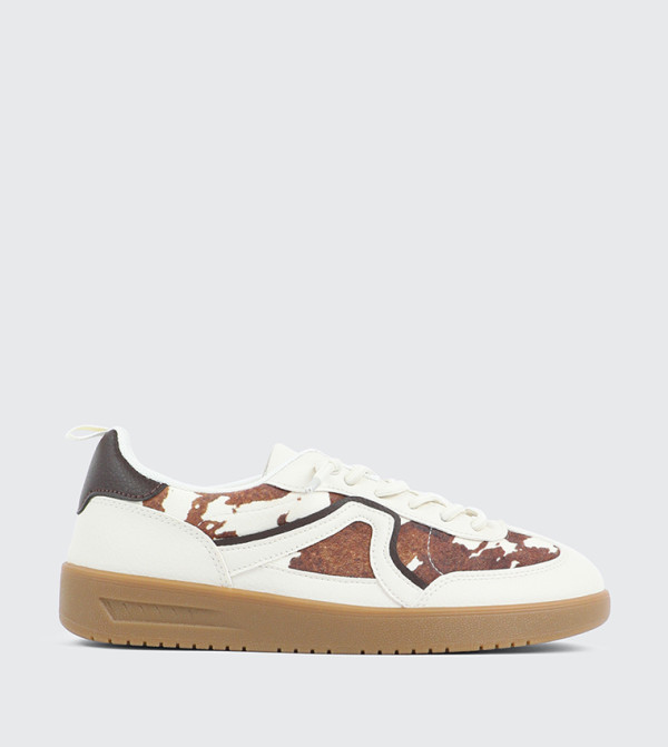 Patterned Lace Up Sneakers