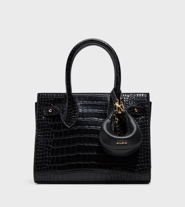 AURALIE Croc Textured Satchel Bag with Purse