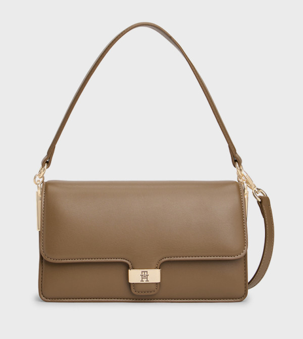 HERITAGE Snap Closure Flap Shoulder Bag