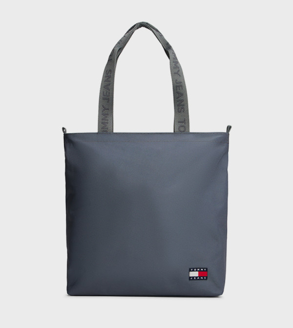 Flag Detail Zippered Tote Bag