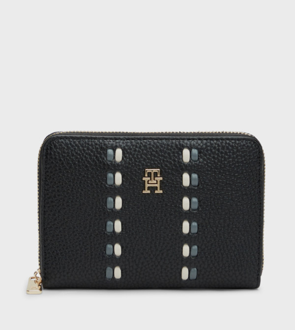 Logo Detail Zip-Around Wallet