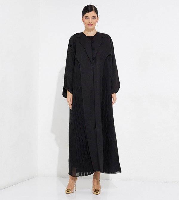 Button Detailed Long Sleeves Abaya