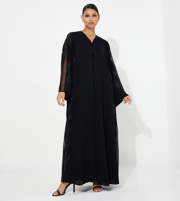 Embellished Wide Sleeves Abaya