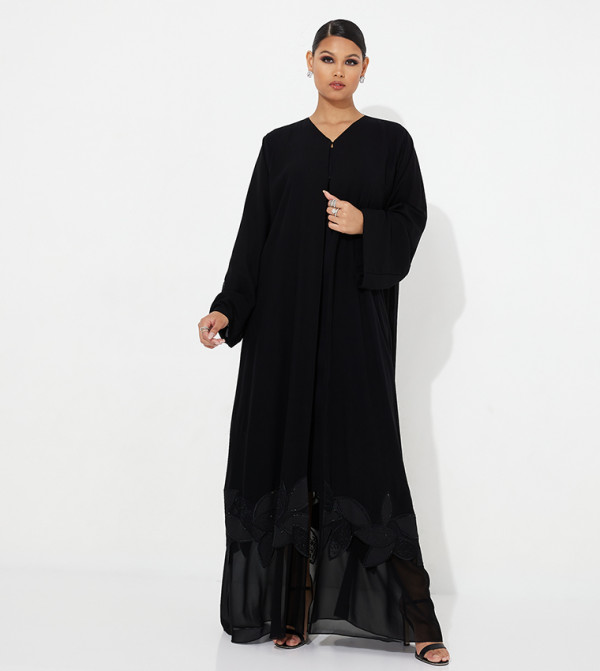 Embroidered Wide Sleeves Abaya