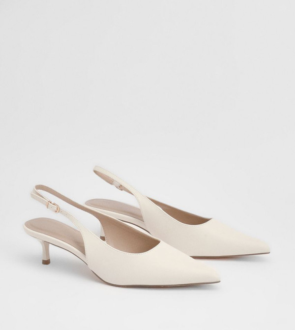Jess Faux Leather Kitten Heel Slingback Pumps