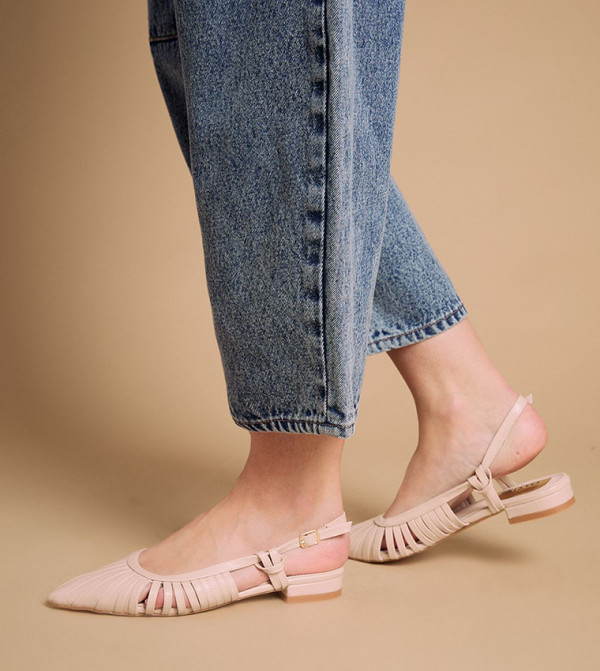 Billie Pointed Toe Slingback Flat Shoes