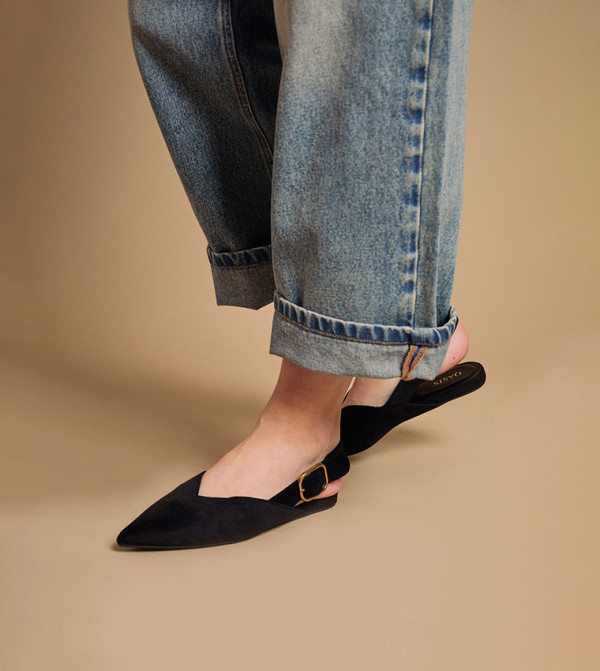 Binx Faux Suede Slingback Flat Shoes