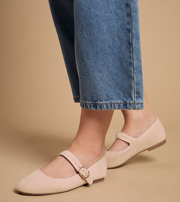 Buffie Faux Suede Mary Jane Shoes