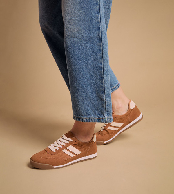 Penny Faux Suede Lace-Up Sneakers