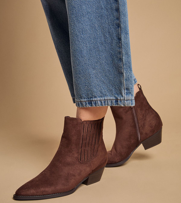 بوت قصير ويسترن شامواه صناعي