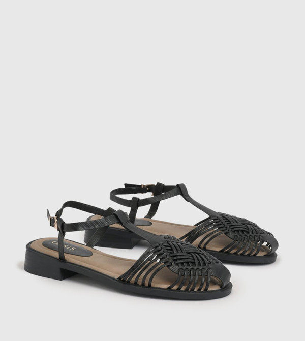 Kathrina T-Bar Low Heel Sandals