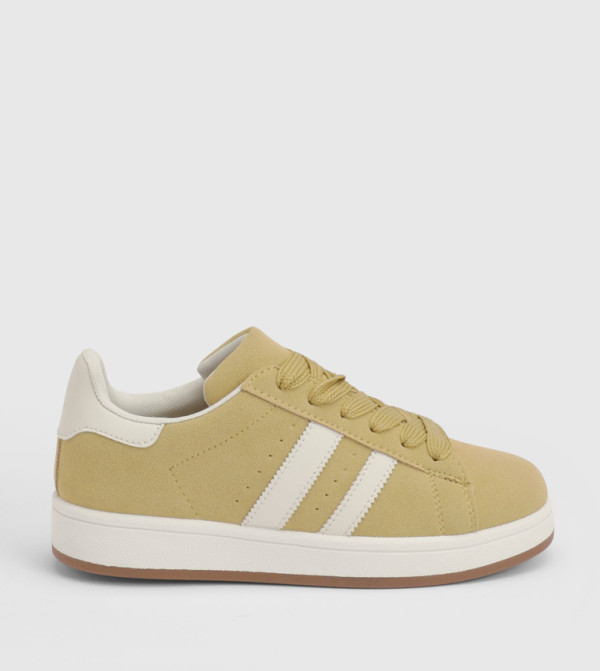 Lottie Faux Suede Lace-Up Sneakers