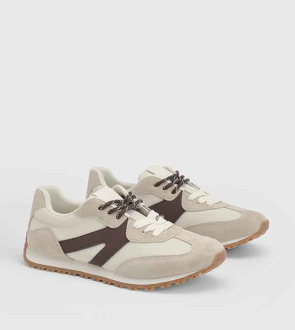 Daisy Faux Suede Lace Up Sneakers