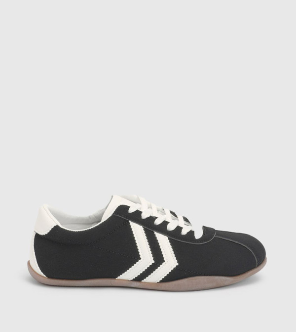 Riley Faux Suede Contrast Lace-Up Sneakers