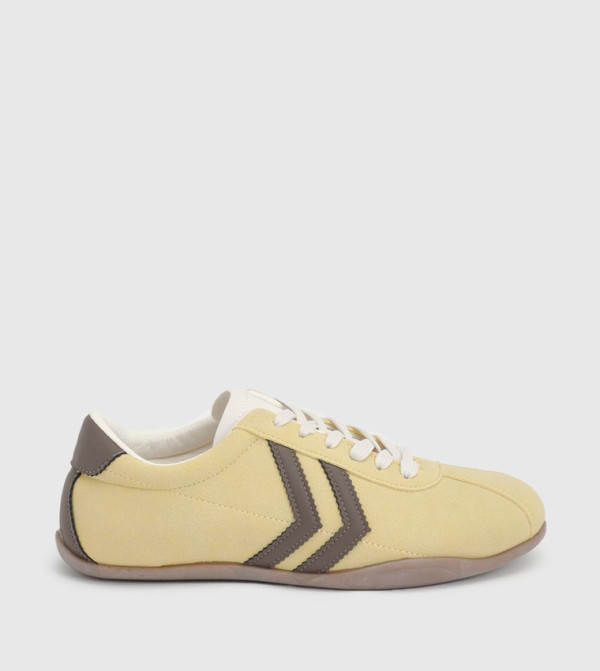 Riley Faux Suede Contrast Lace-Up Sneakers