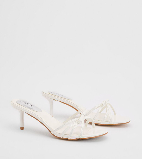Karla Faux Leather Bow Detail Heel Sandals