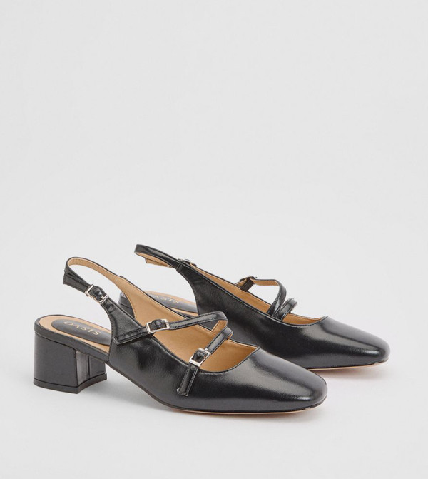 Tara Faux Leather Slingback Mary Jane Pumps
