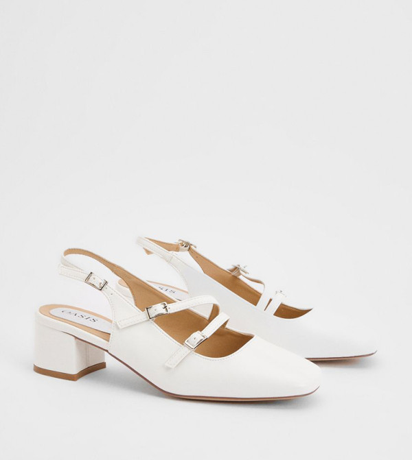 Tara Faux Leather Slingback Mary Jane Pumps