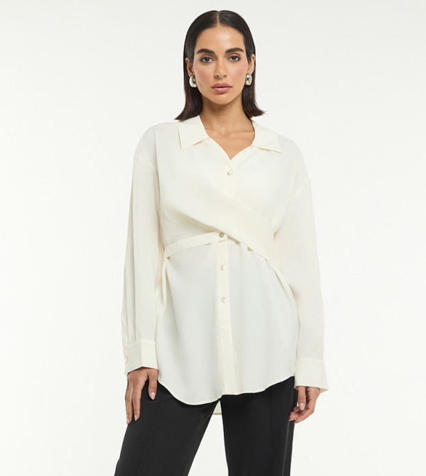 Twist Detail Modal Shirt