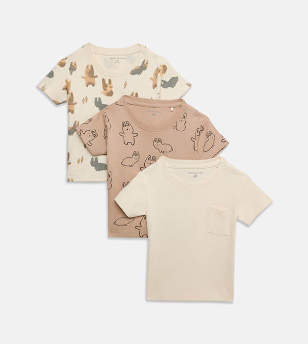 تيشيرت كم قصير - 3 قطع 