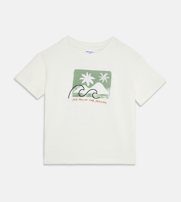 Embroidery Detail Short Sleeves T-Shirt