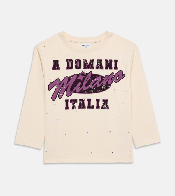 تيشيرت بطبعة وكم طويل 