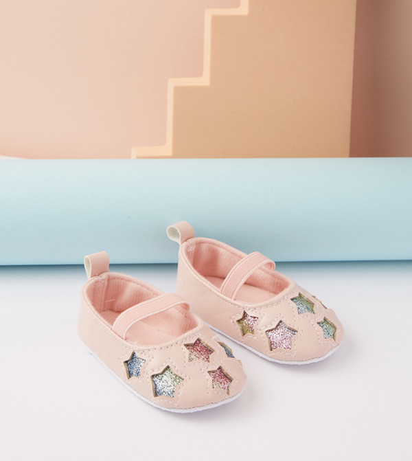 حذاء مسطح باليه لامع 