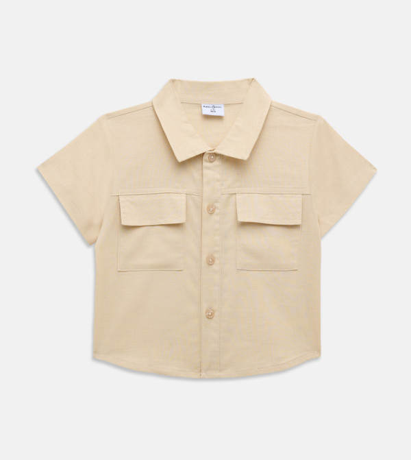 Pocket Detail Short Sleeves Shirt
