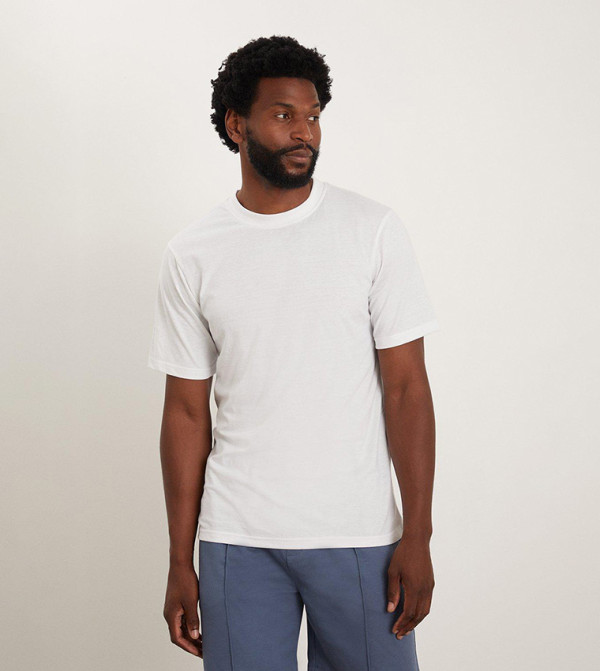 Solid Crew Neck T-Shirt