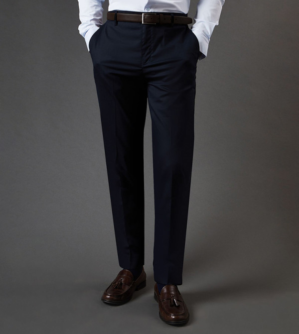 Solid Slim Fit Trousers