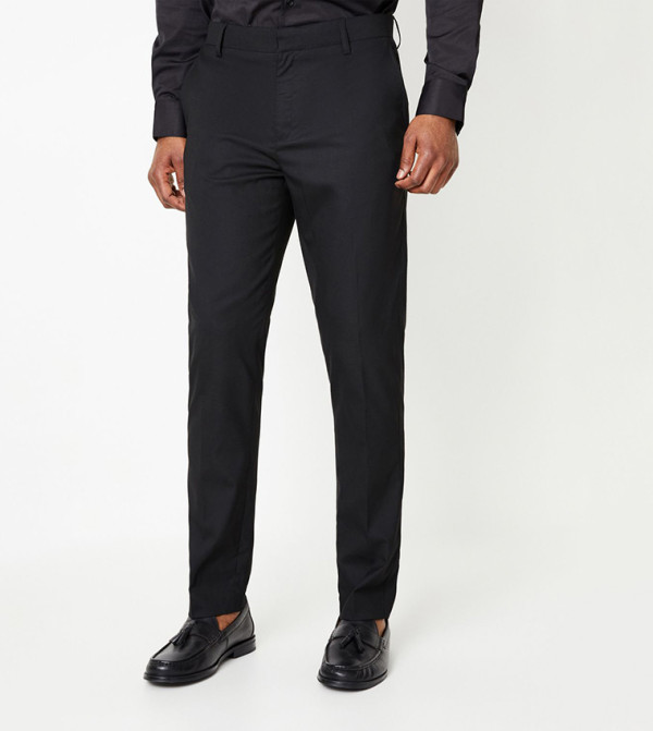 Solid Slim Fit Trousers