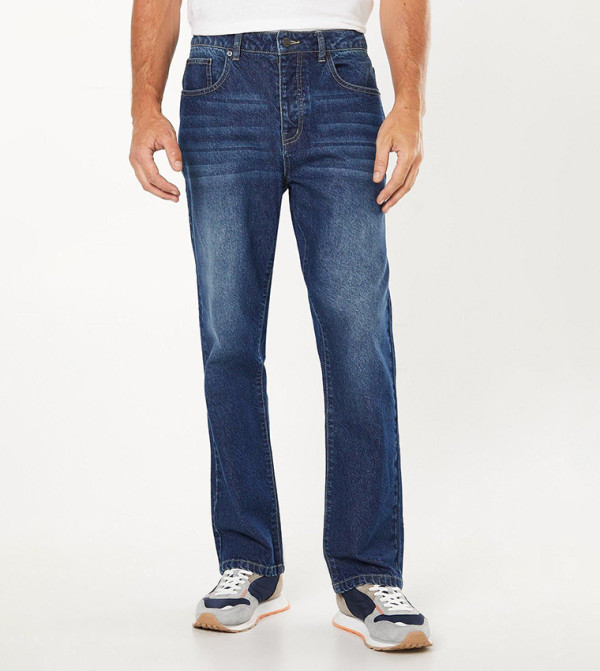 Dark Wash Straight Fit Jeans