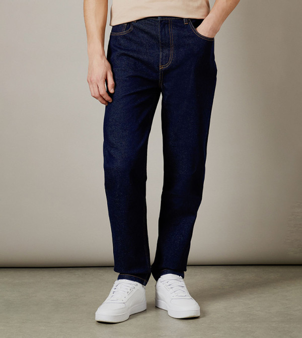 Rinse Wash Stretch Tapered Fit Jeans