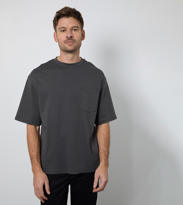 Solid Crew Neck Oversized T-Shirt