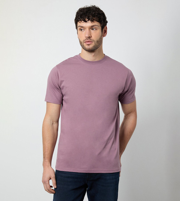 تيشيرت سادة بقبة مستديرة