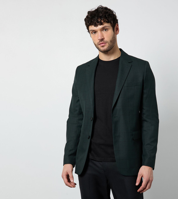 Check Tailored Fit Blazer