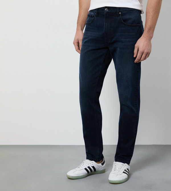 Mid Wash Stretch Slim Fit Jeans