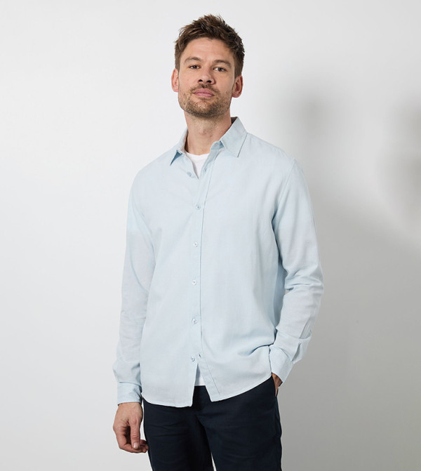 Solid Long Sleeves Linen Shirt
