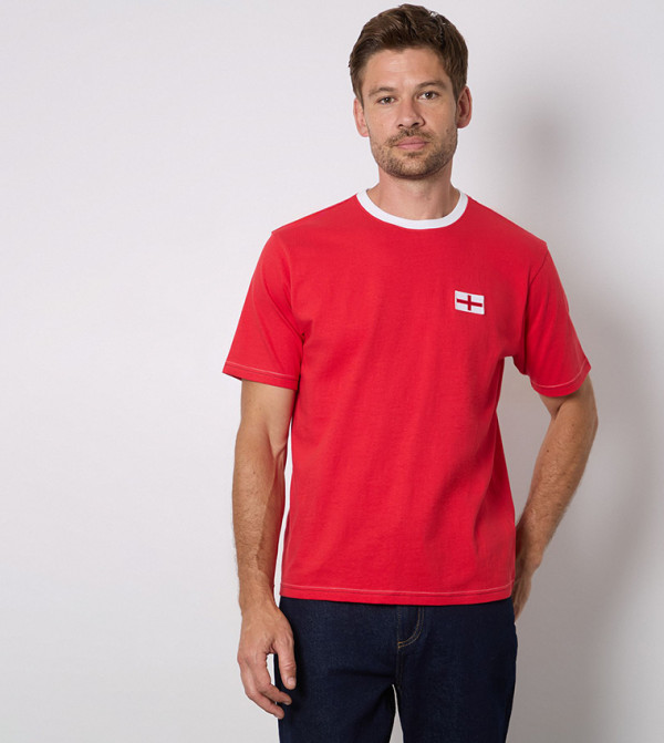 England Print Crew Neck T-Shirt
