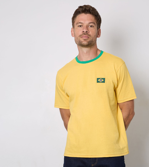 Brazil Print Crew Neck T-Shirt